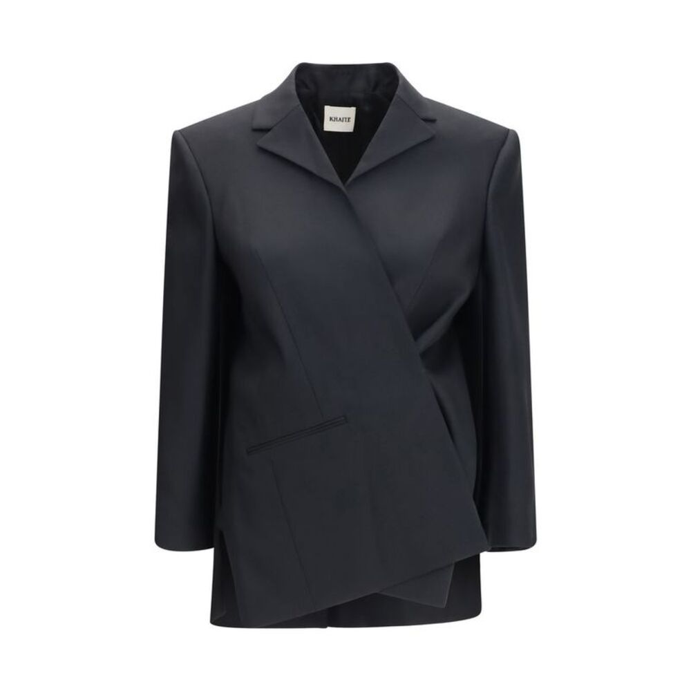 Khaite Black Wool Oves Aries Full-Length Women's Jacket